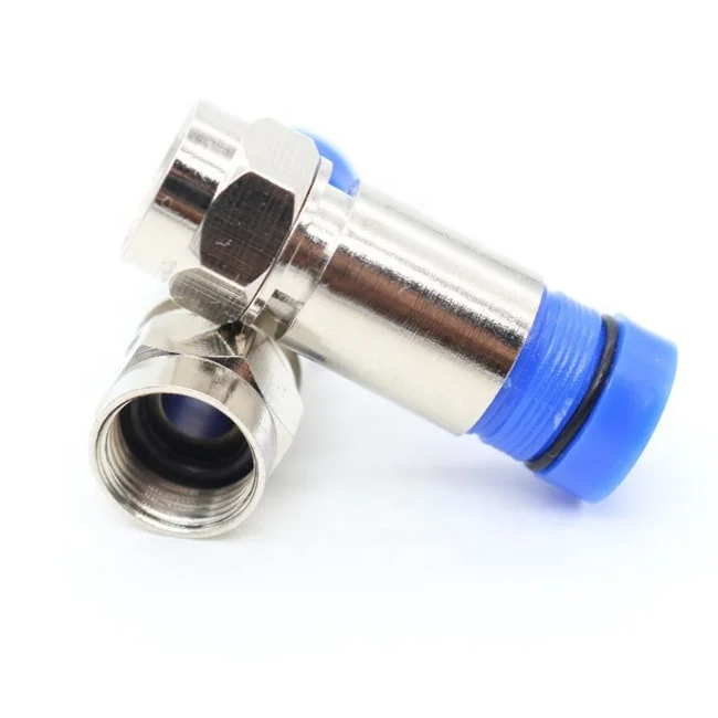 75ohm waterproof brass compression rg6 rg59 F connector