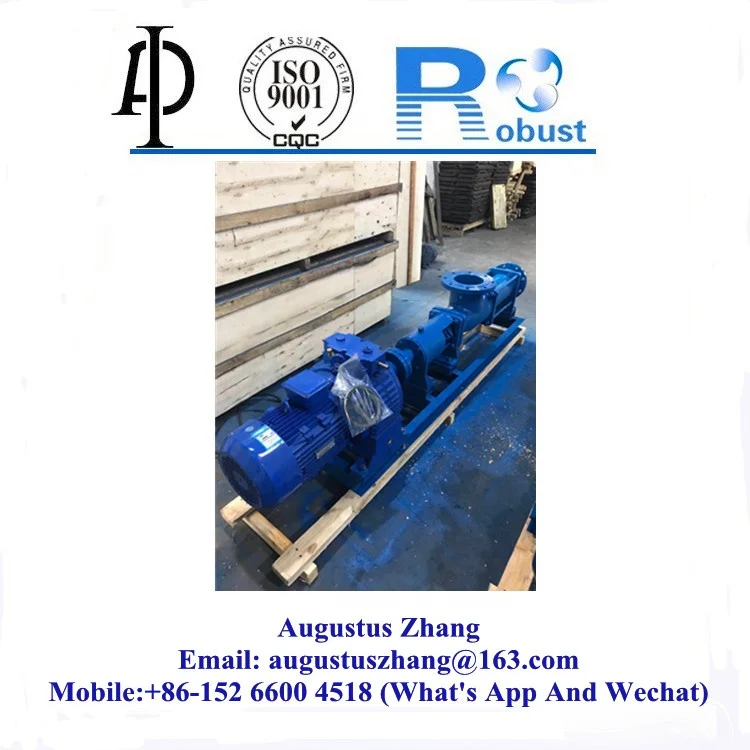 G Sanitary High Viscosity Liquid Positive Displacement Rotary Progressive Cavity Single Screw Mono Pump with Hopper