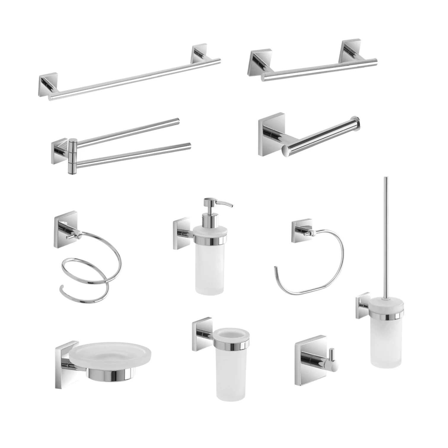 Набор аксессуаров для ванной комнаты из нержавеющей стали 304, 10 шт.