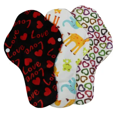 EASYMOM Low Price 18*30cm Minkee Bamboo Charcoal Material 2 Layers Microfiber Reusable Sanitary Napkin Pads with Wings