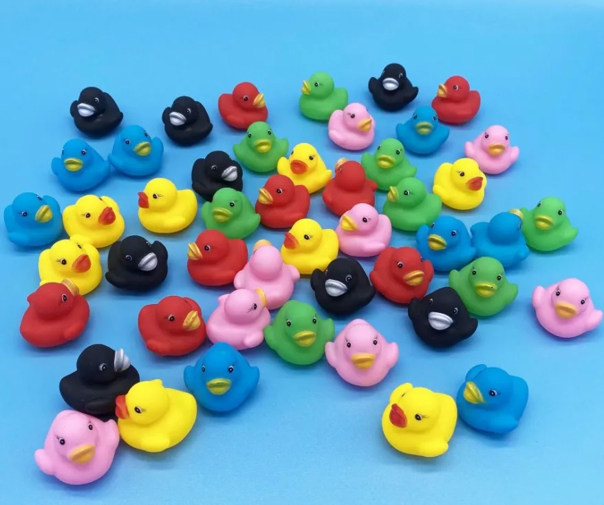 Симпатичные симпатичные цветные детские Игрушки для ванны пищалки резиновые утки игрушки купания в воде Веселая игра