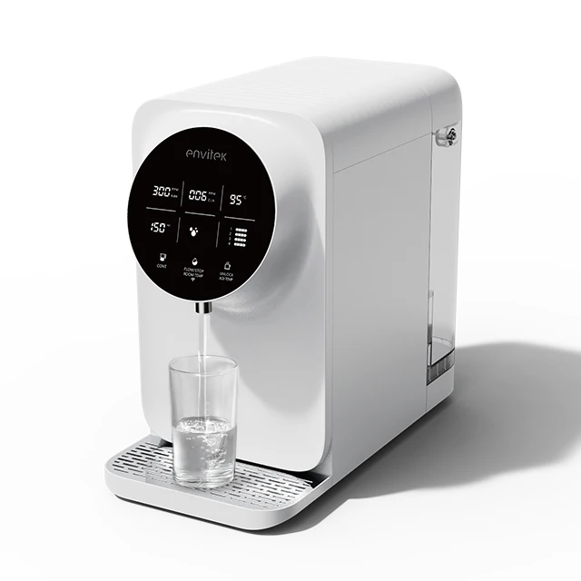 Home Alkaline 5 Stage Reverse Osmosis Water Filter System Countertop Hot Cold 75GPD RO Water Purifier Dispenser With TDS