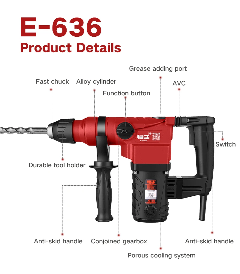 1180W concrete Demolition hammer breaker hammer for sale