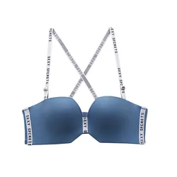 wholesale 1/2 cup Sexy Women seamless Letter Printed Straps Ladies Bra Comfort teen girls Bras