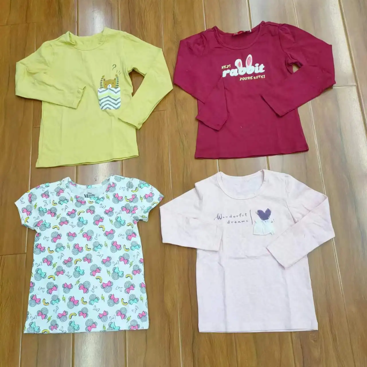 overstock boys girls  blouse kids children t-shirt kids good quality brand leftover blouse tees wholesale batch bales