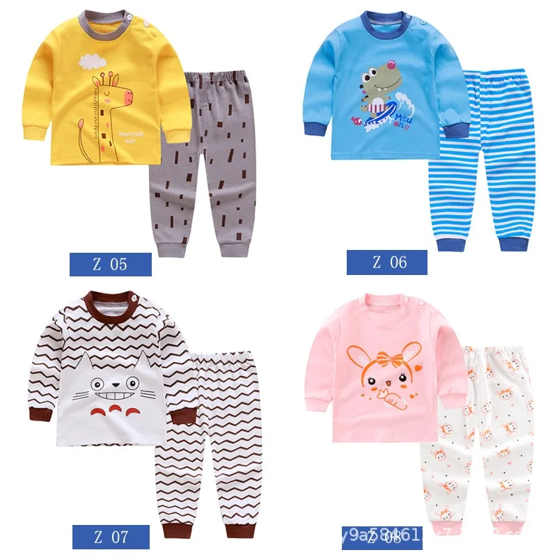 new design toddler kids girl and boy pajamas sleepwear clothing set 2 pieces