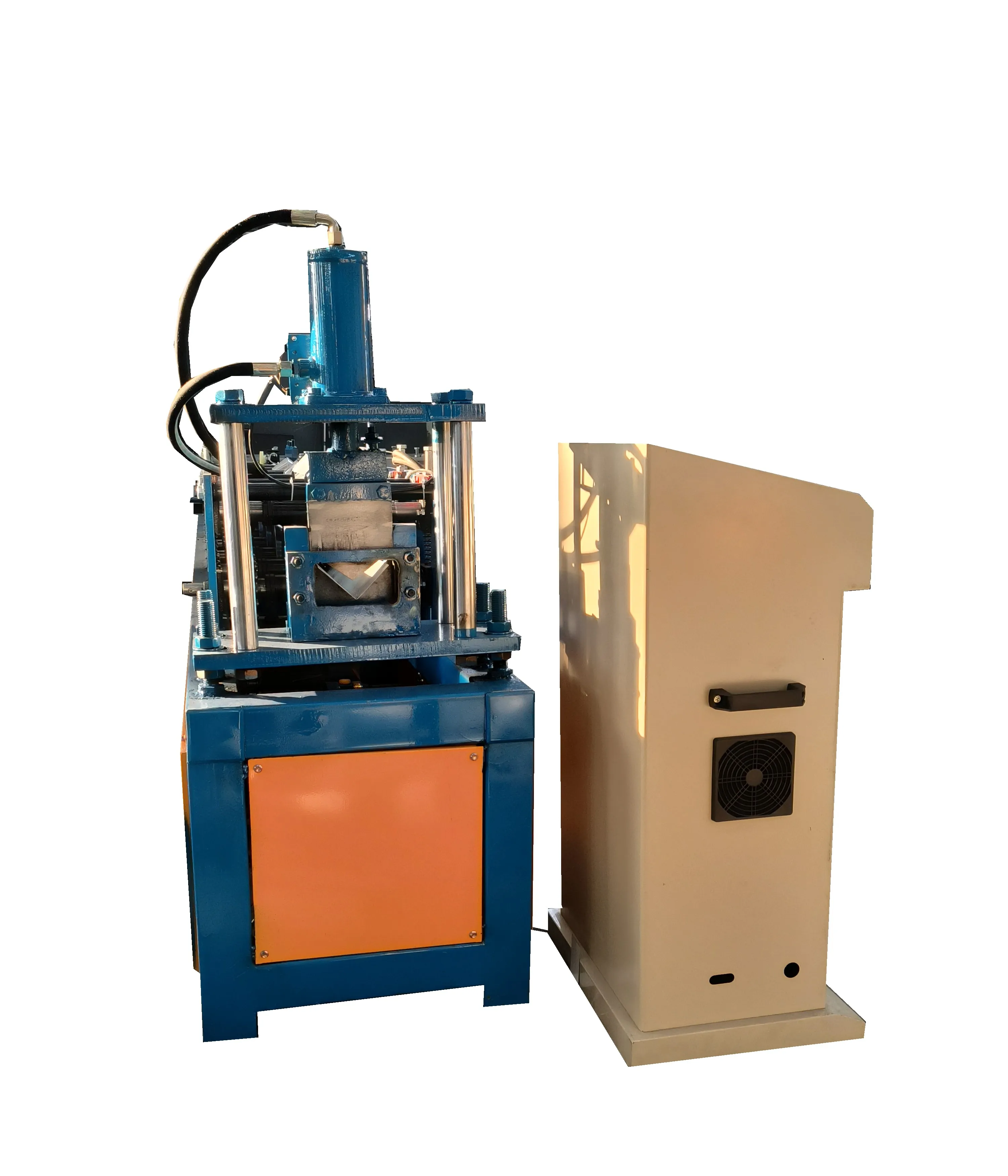 light keel steel frame drywall corner bead angle iron roll forming making machine/Iron Corner Bead V Keel Angle Making Machine