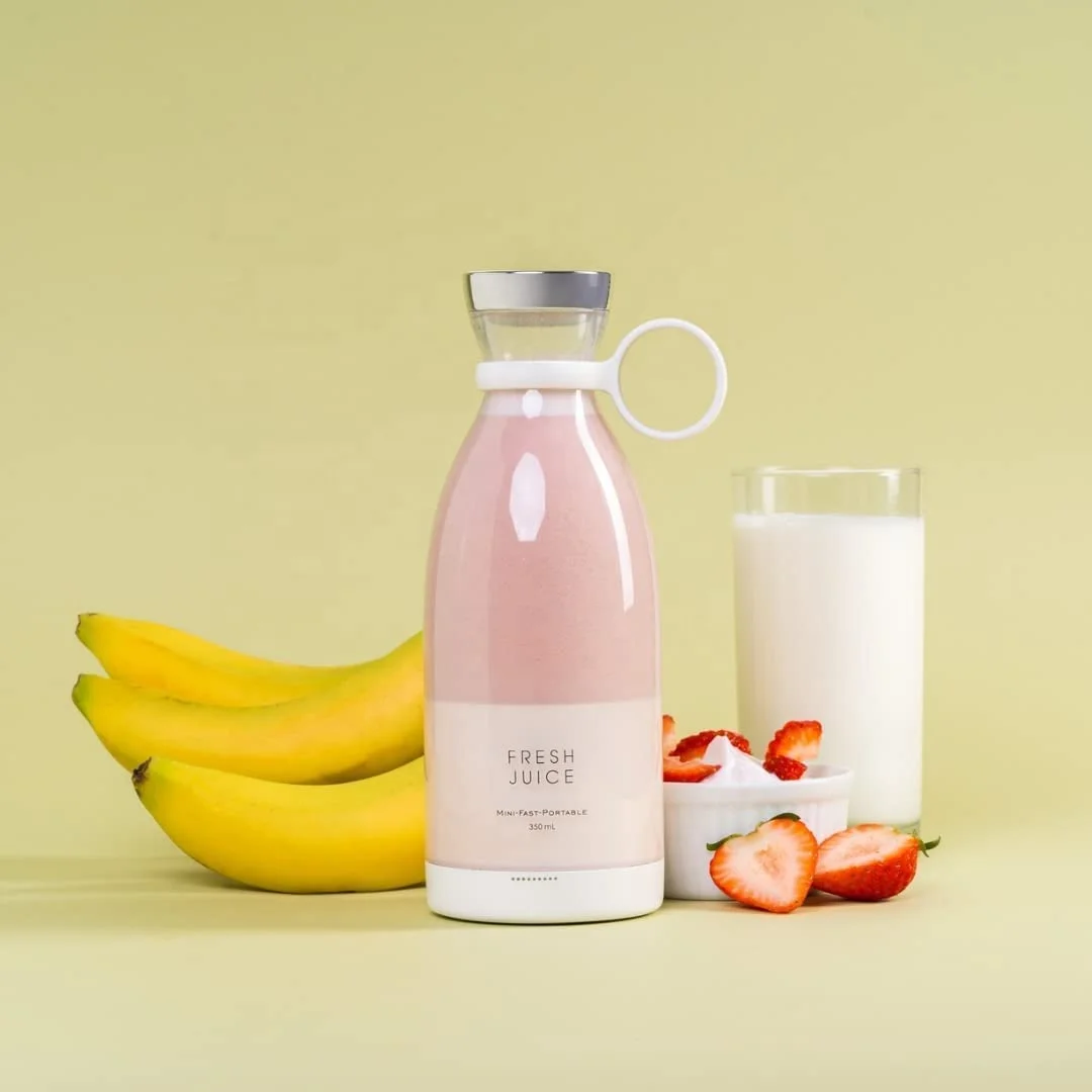 AHLC Wholesale 350ML Travel Portable USB Rechargeable Electric Wireless Lemon Orange Automatic Fruit Juicer Cup Blender