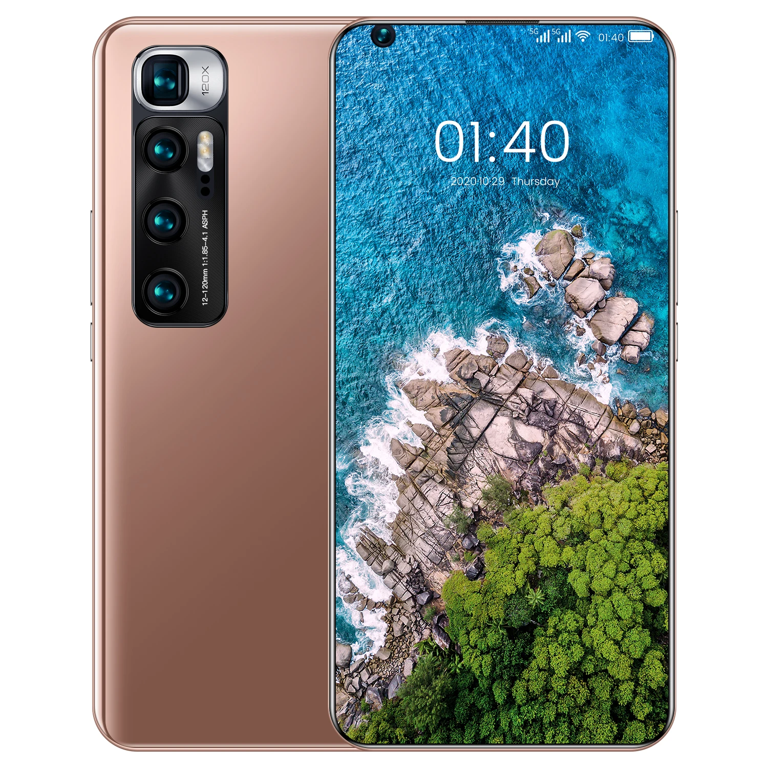  Мобильный телефон mi 10t pro 12 + 512G P40 Android 10. Смартфон 10-ядерный мобильный с отпечатком пальца идентификацией лица красивой