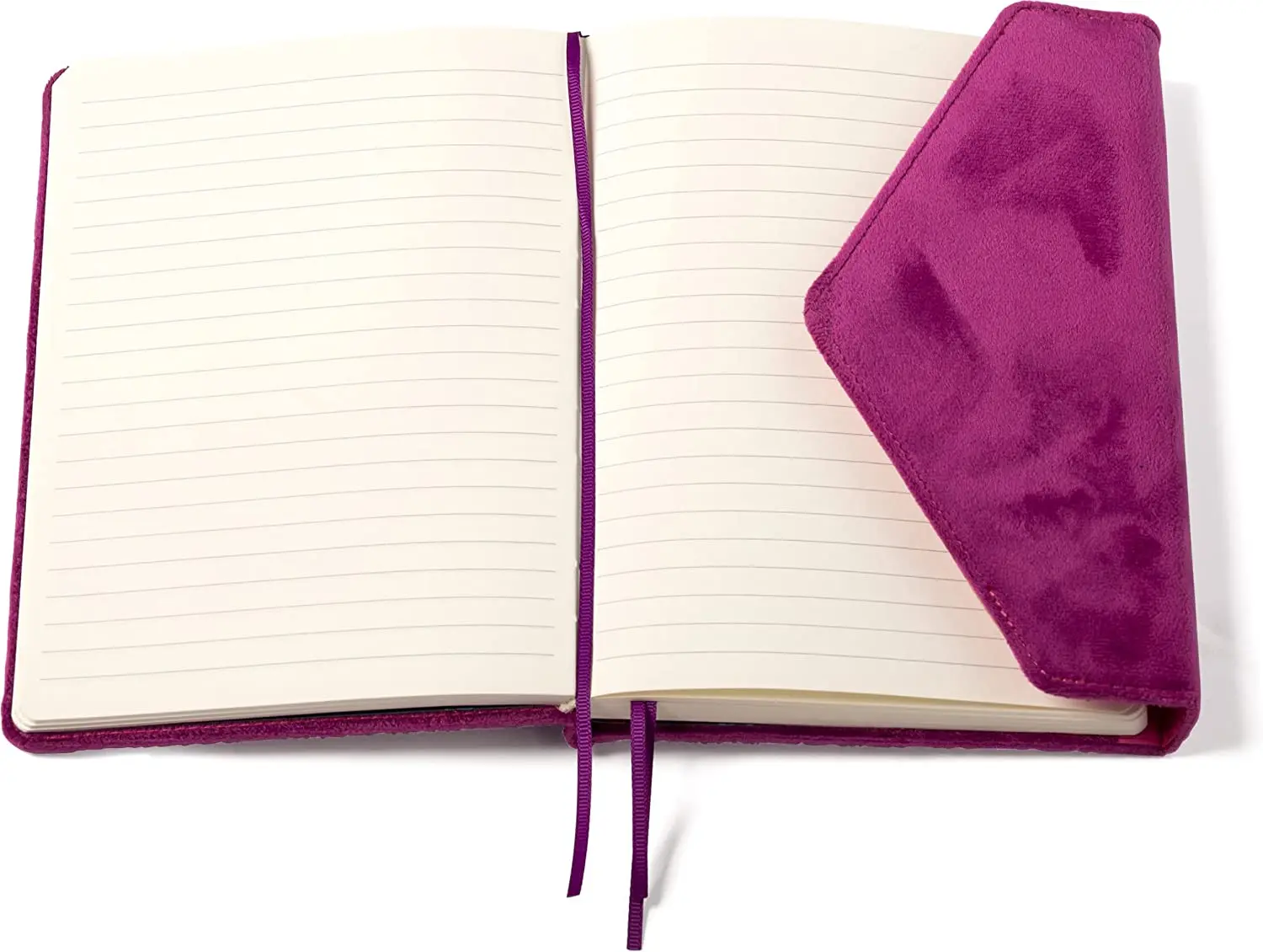 Блокнот в твердой обложке из фиолетового бархата для журнал оптовая продажа