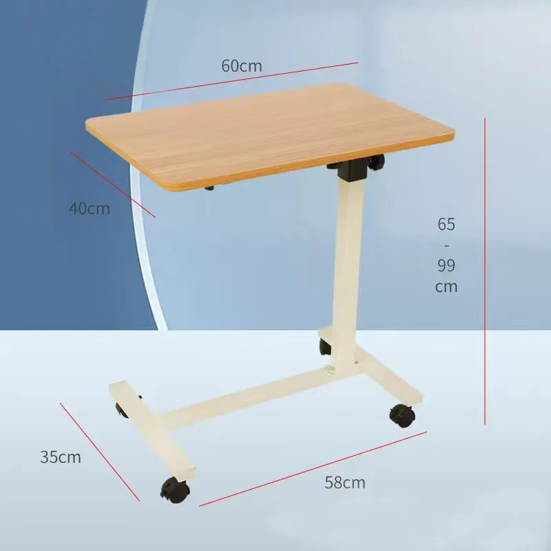 Factory product Portable Hospital Over bed Table For Dining Height Adjustable Medical Dinning Nursing Table with wheel
