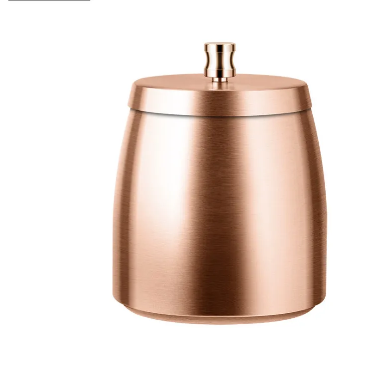 Hot sell 2021 factory Stainless steel ashtray Black gold silver luxury ash tray custom logo ash tray