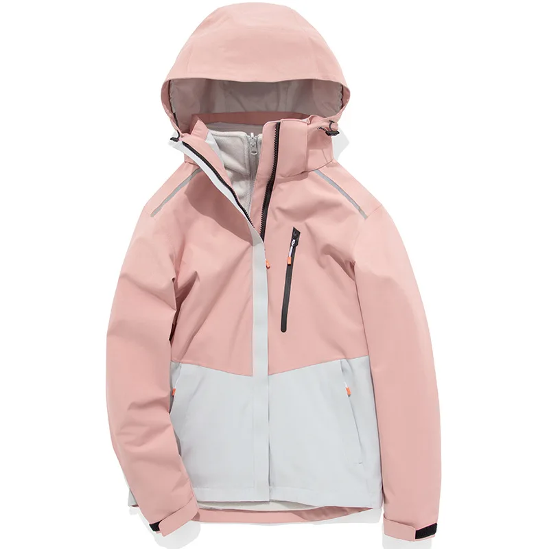 Winter-Windproof Outdoor Fleece Jacket For Women  Men And Inner Fleece Can Be Removed
