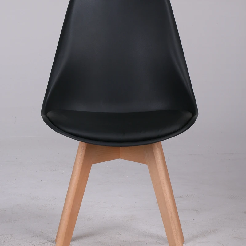 
High Quality new design modern hotel Furniture plastic chairs dining with wooden legs 