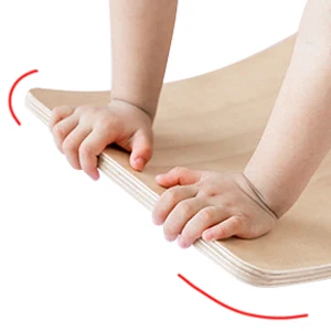 Xiair Wooden Balance Board Curvy Yoga Rocker Fitness Exercises Montessori Kinderboard For Kids