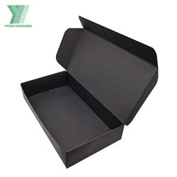 Cheap Chocolate Truffle Boxes Black Kraft Paper Food Products Package Shipping Folding Box with Black Hot-Stamping Logo