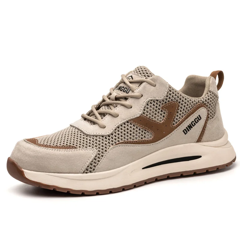 Hot sale 2023 the latest fashion comfortable anti-smash anti-puncture steel toe breathable work light safety shoes