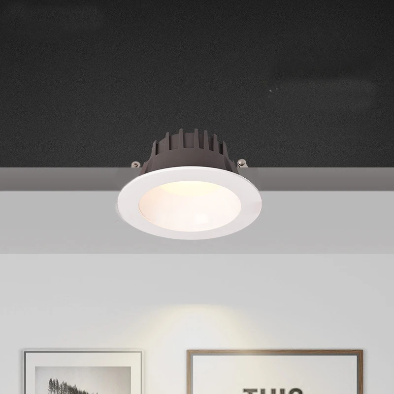 Глубокий антибликовый Европейский Встраиваемый светодиодный потолочный светильник 2 5 дюйма 3 4 дюймов 6 8 Светодиодный точечный с COB защитой от запотевания