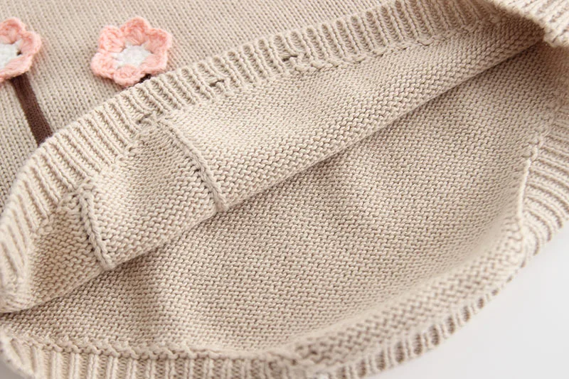 New Baby Girls Clothes Autumn Winter Rompers Soft Knitted Baby Clothes Fashionable Flower Baby Jumpsuit Girls Costumes