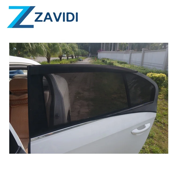 black universal stretch side windows auto mesh sun shade car window curtain cover