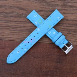 14 16 18 20 mm Replaceable Cute PU Faux Fake Leather Custom Printed Logo Children Watch Strap