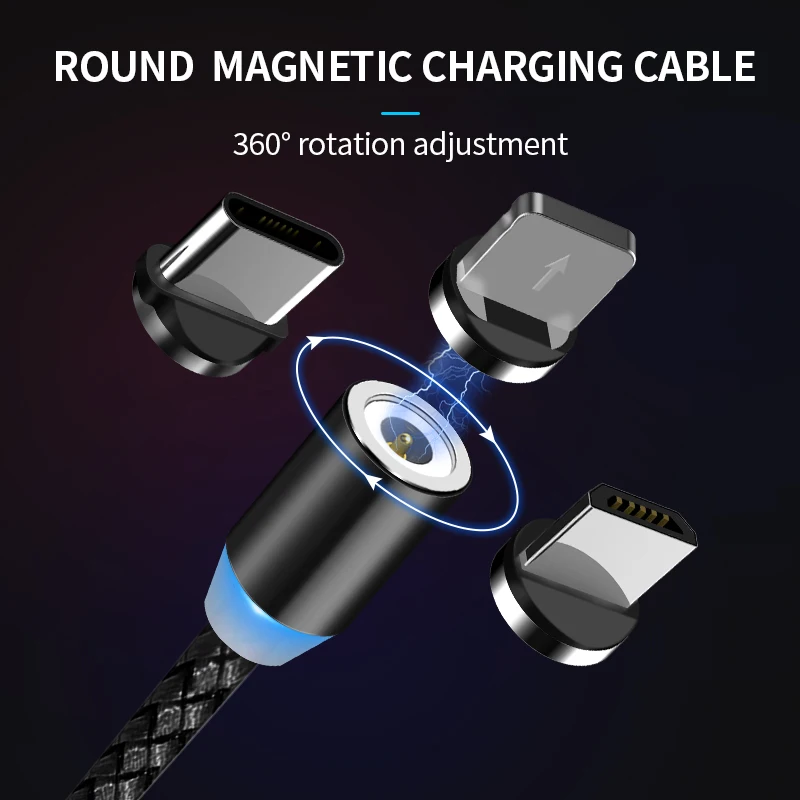  Производитель-поставщик 3 наконечника кабель USB C к в 1 магнитные наконечники Зарядные кабели без