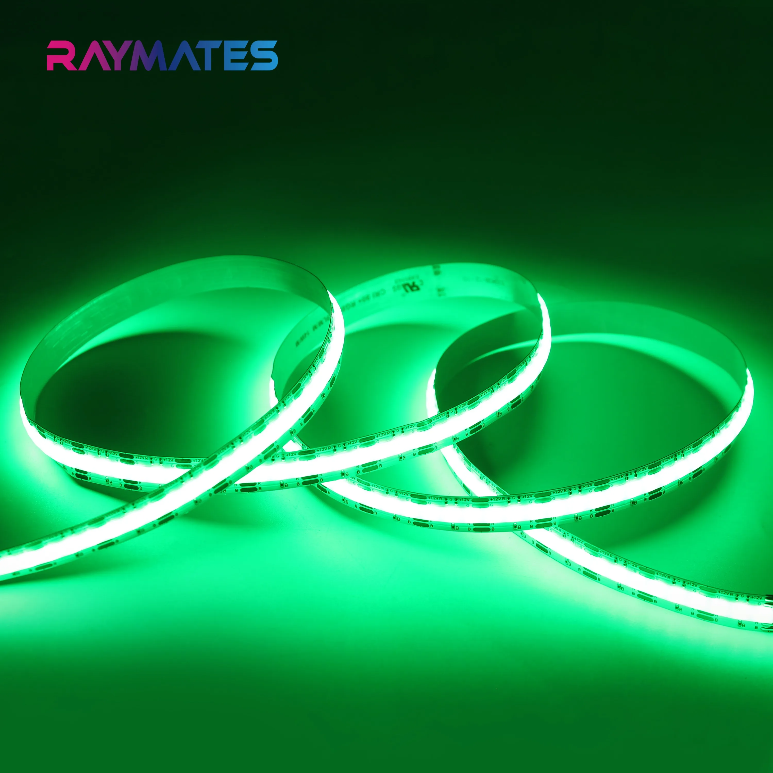 Raymates  UL  high quality 3M 9495LE tape 24v IP20  576LEDs  RGB led light colorful Flexible COB led strip