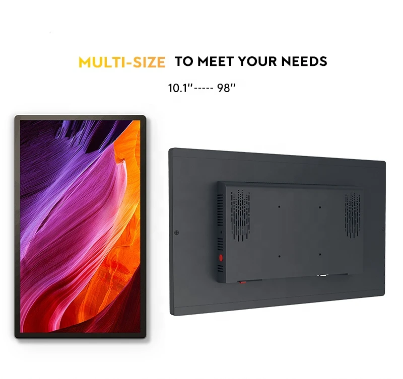 Wall mount android tablet screen interactive touch monitor screen advertising lcd display