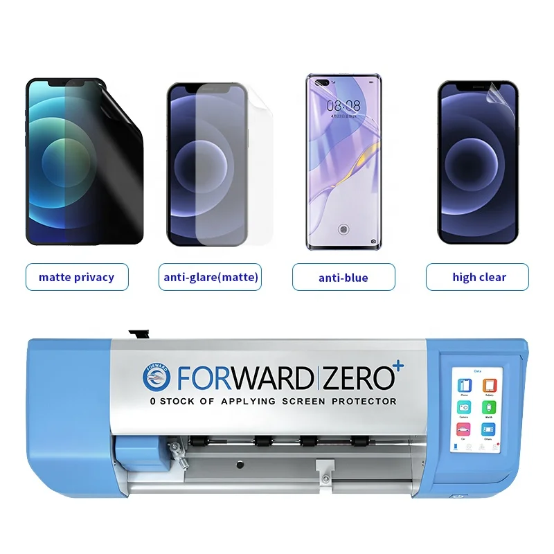 FORWARD Customized Fully Automatic ZERO+ Mobile Phone Screen Protector Cutting TPU Hydrogel Film Sticker Cut Plotter Machine