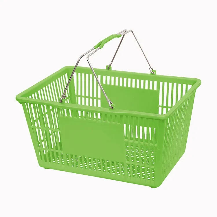 Supermarket Retail Grocery Convenience Store High Standard Shopping Small Plastic Baskets With Handles