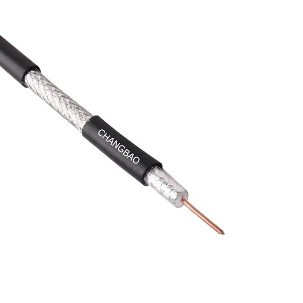 
Changbao CE / ROHS / ISO9001 Certificated Al foil aluminum braiding RG6 RG58 RG59 Camera Cable CCTV Coaxial Cable 