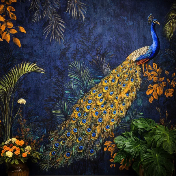 Pink Wallpaper Wholesale Cheap Price Peacock Living Room Bedroom Decor Wall Textile