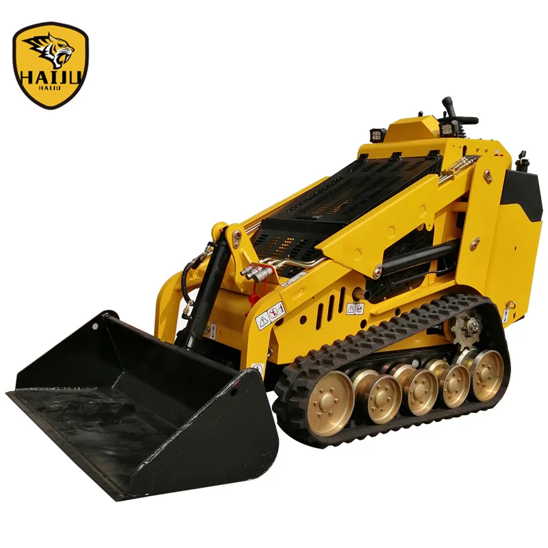 Mini EPA Small Tracked Skid Steer Loader HJ648T Cheap Price With Attachments For Sale