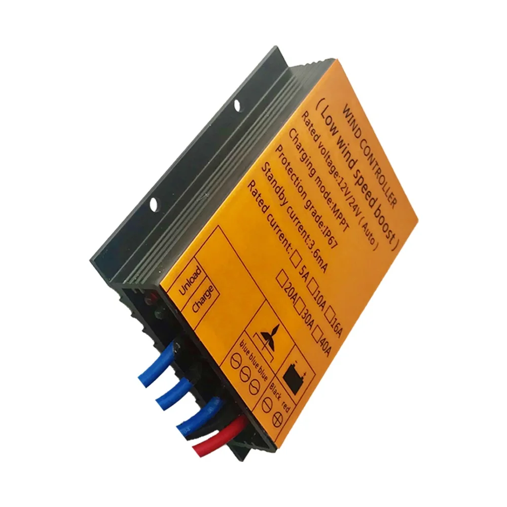 10A 20A 30A 40A Wind Turbine Charge Controller 12V 24V AUTO 48V Water Proof Regulator For 100W-1000W Small Windmill Generator