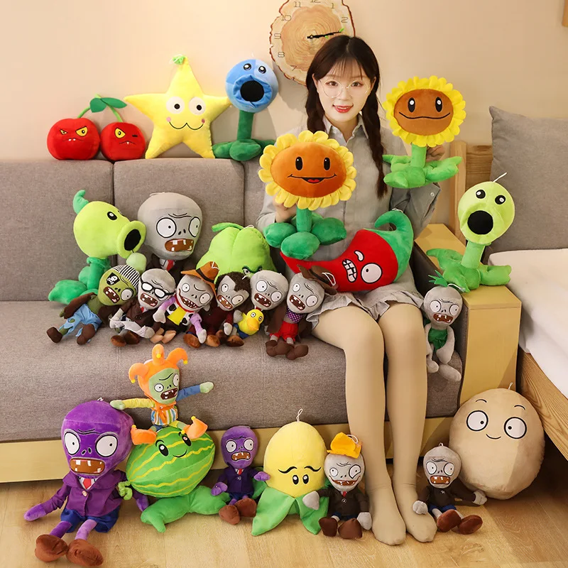 Cheap Wholesale 12 inches Popular Cute Game Figure Cartoon Character Plants vs Zombies Stuffed Plush Toys