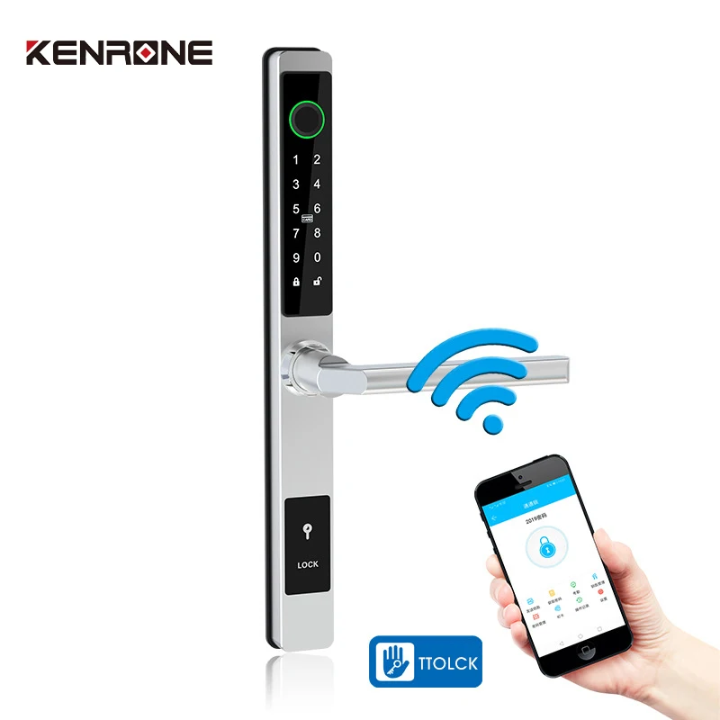 European American Style Handle Apartment Home Fingerprint Waterproof Smart Lock