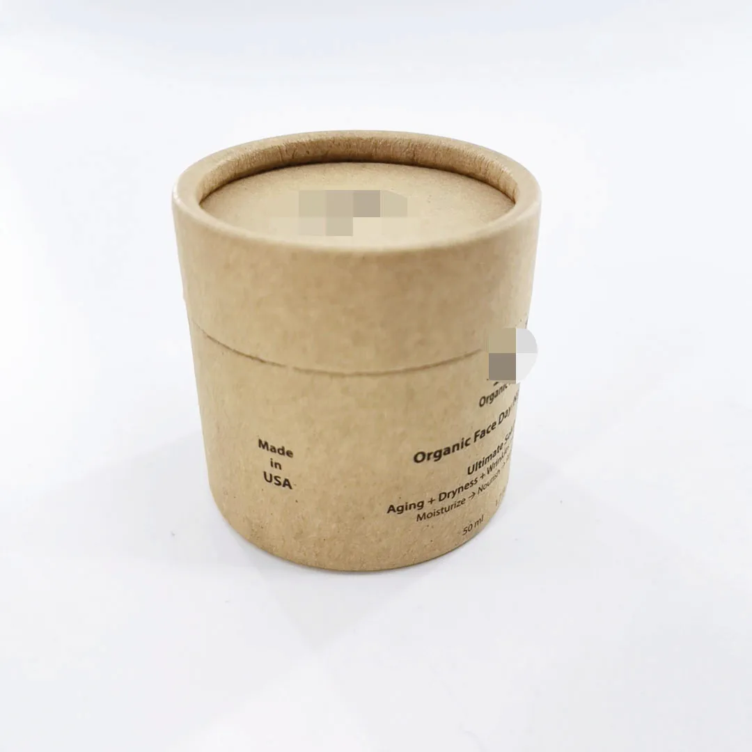 Custom logo wholesale biodegradable paper container body cream jar cosmetic compact