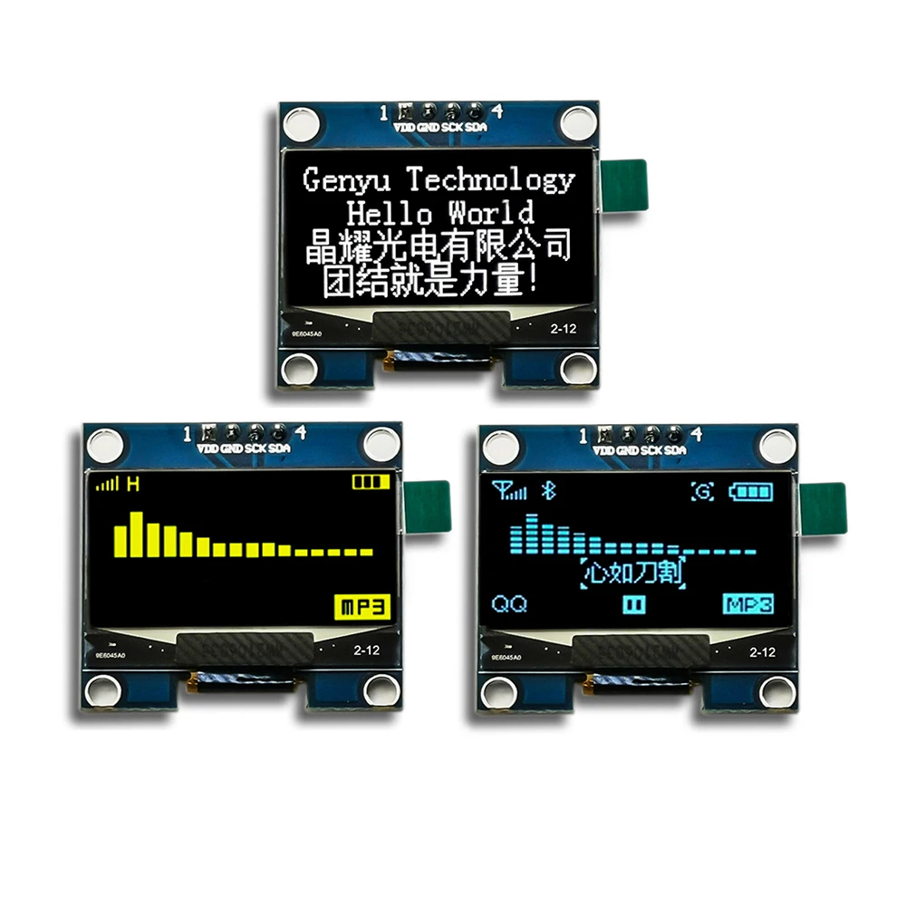 В наличии 1,3 Oled желтый белый синий Pcb 4Pin I2C Sh1106 Sh1116 Oled 1,3 дюймов 128X64 Oled модуль дисплея
