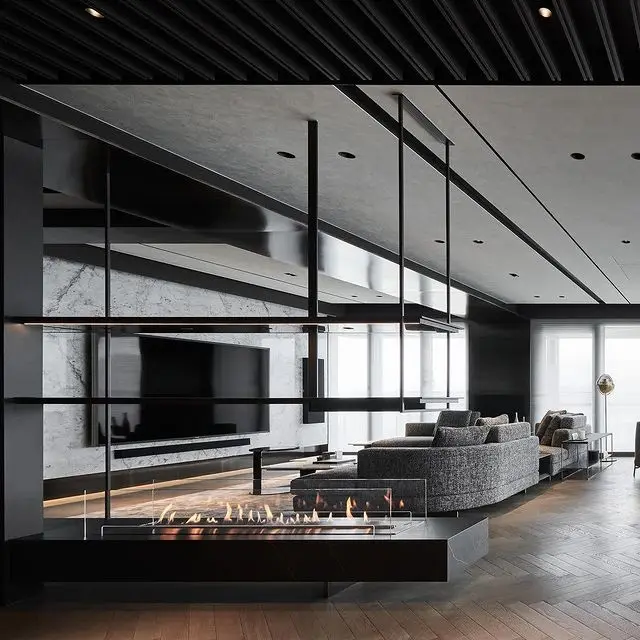 2400mm Bioethanol Indoor Burning Ethanol Fireplace Intelligent With WiFi App Control For Apartment Fireplace