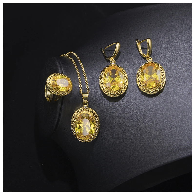 Jewellery Set silver Jewelry 925 Sterling Flower Design Gold Jewelry Sets Women Luxury
