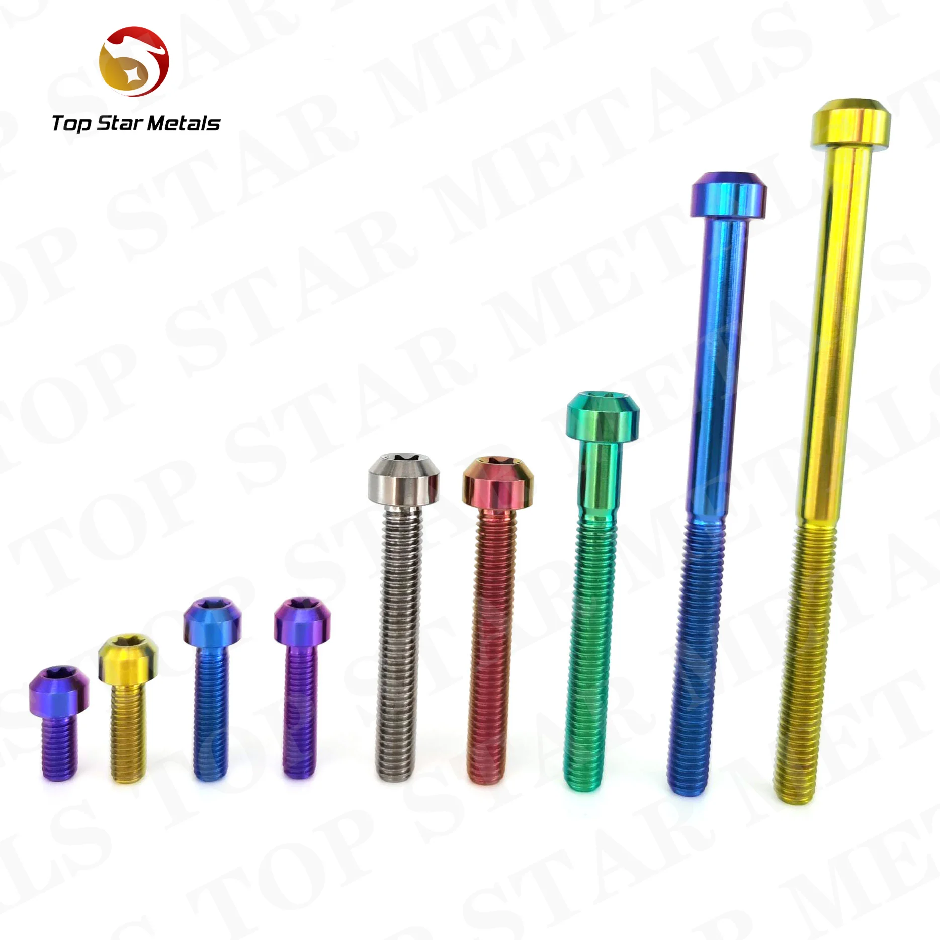 TITST Titanium Bolt M6X55/60/70/75/80/85/90mm High Performance Titanium Bolts  Torx Head BOLTS