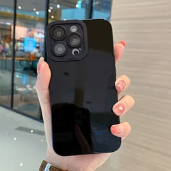 2022 new trend mobile phone case solid color soft shell all-inclusive protective cover for iphone case