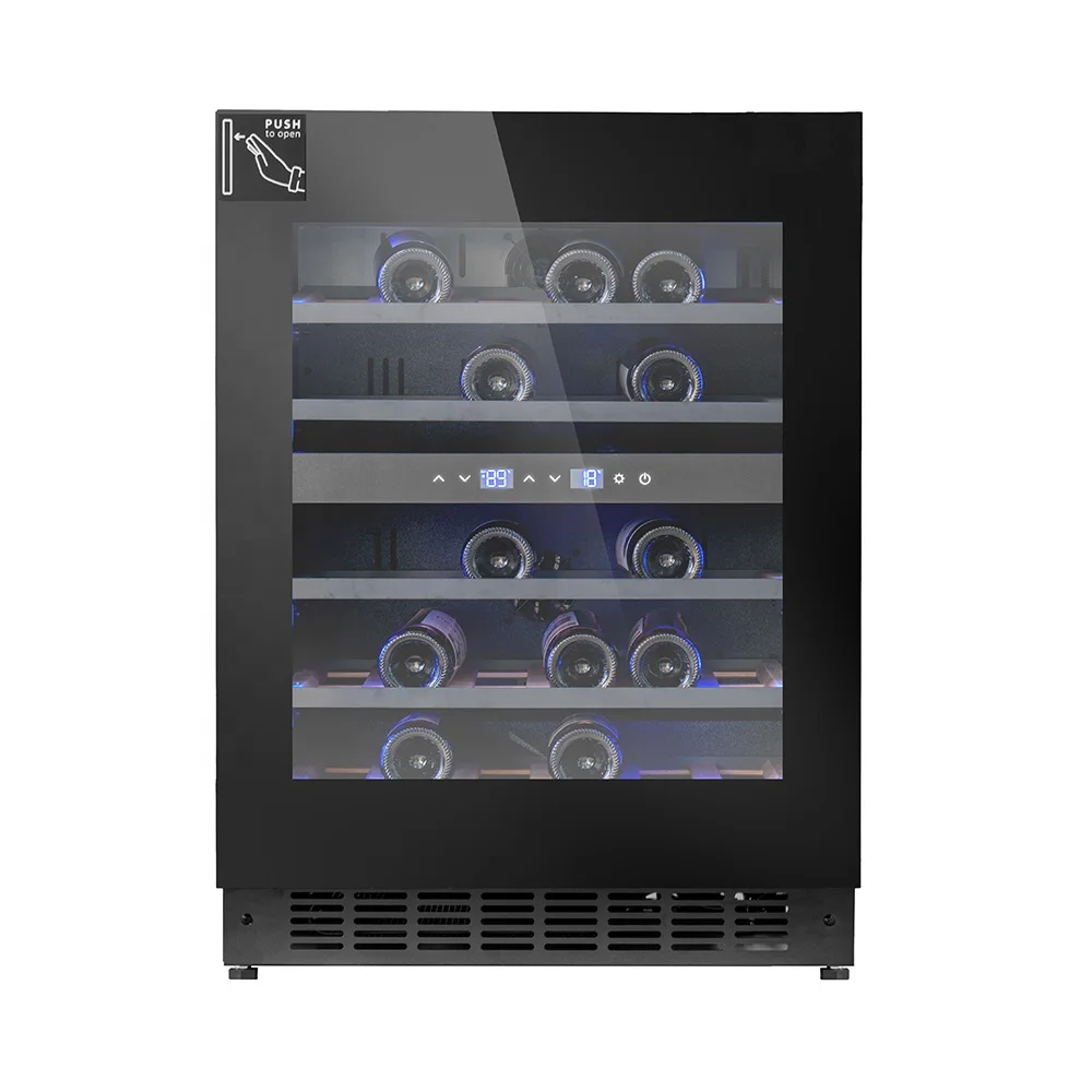 Wholesale Hot Sale 118L 34 Bottles Dual Zone Wine Refrigerator Cooler Fridges Storage Display Wine Cabinet for Hotel Home Office