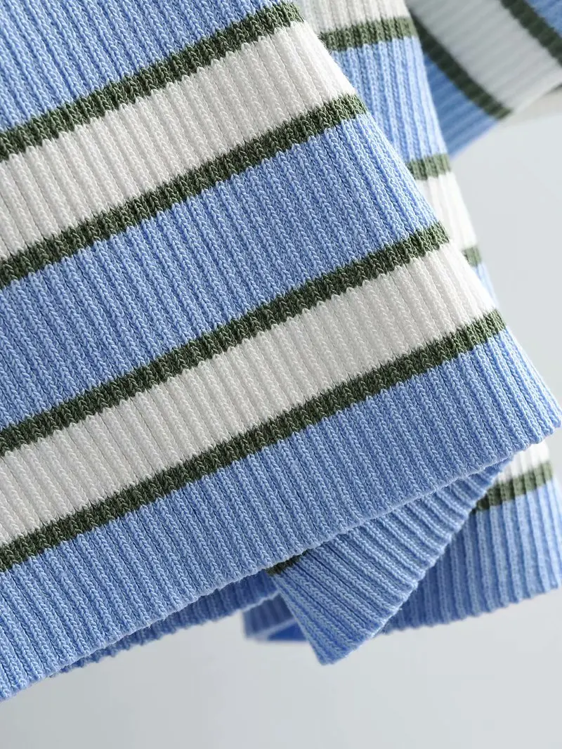 
Womens Knitted Straight Skirts Stripe Basic Ladies High Waist Elastic Band Midi Skirt Streetwear 