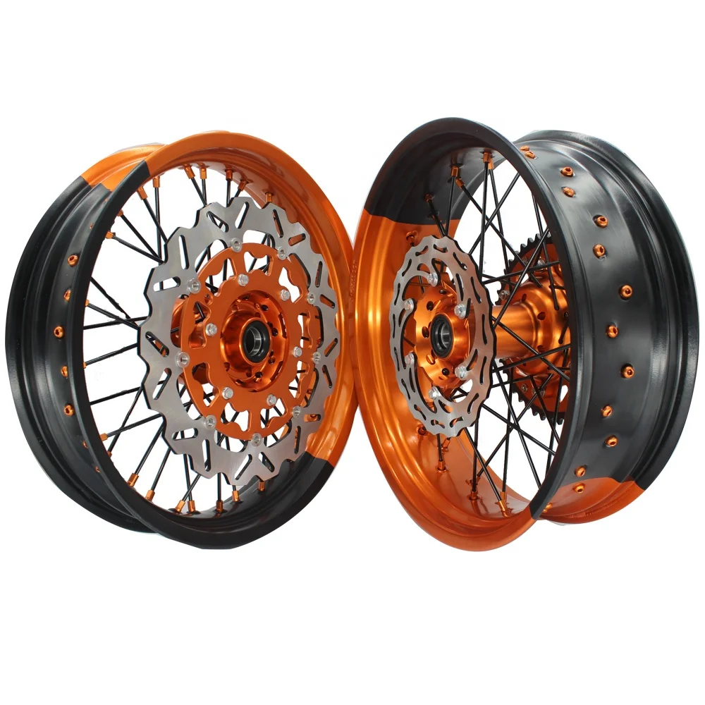 Комплект колес Supermoto EXC SXF 125 250 300 350 450 из алюминиевого сплава для