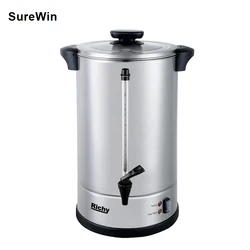 8L hot water urn catering boiler stainless steel electric tea boiler with tap