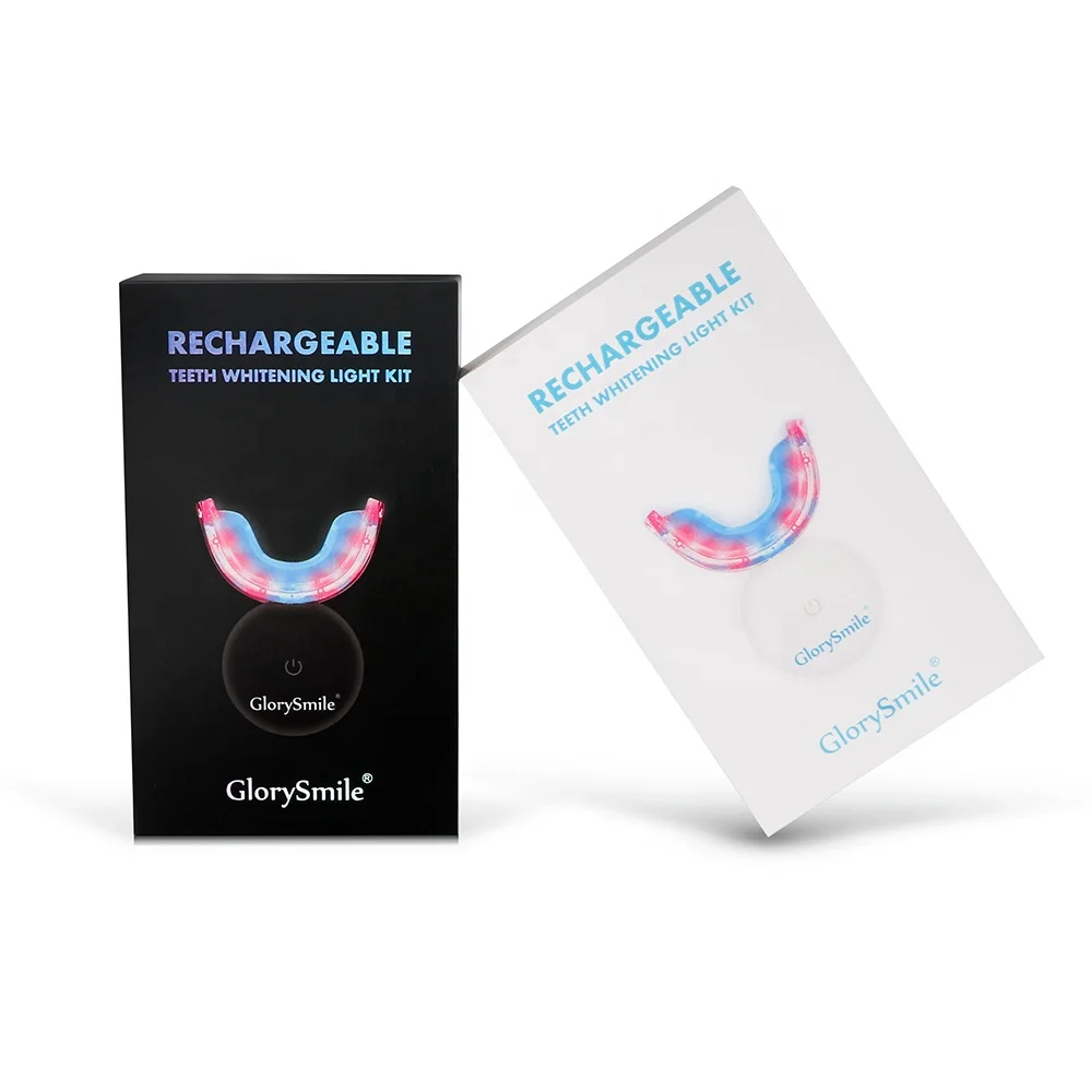 Яркий Белый Профессиональный перезаряжаемый набор для отбеливания зубов с красным и синим светодиодом