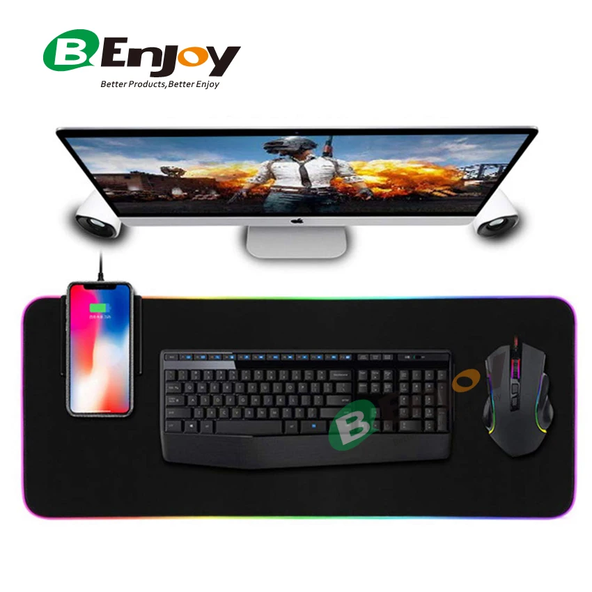 
 Большой коврик для мыши с беспроводной зарядкой  