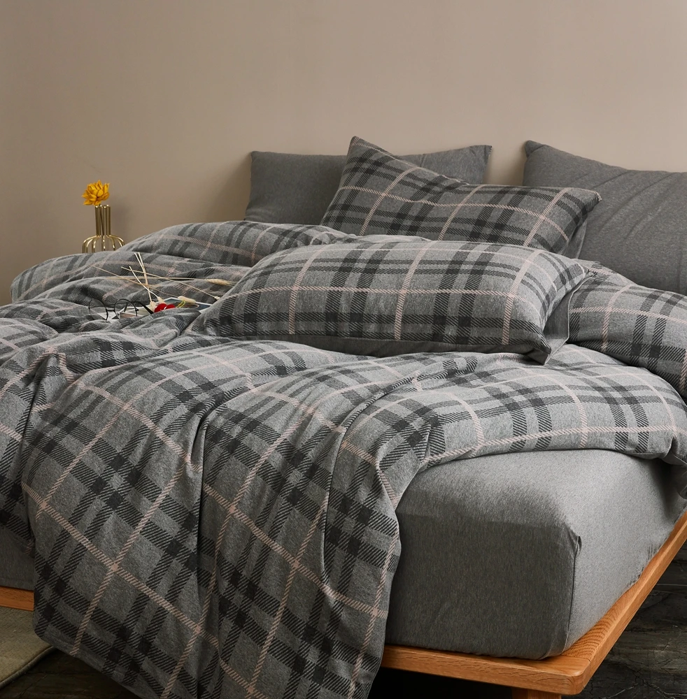 Quilt Bedding Set Jacquard Luxury Sheet 3D Duvet Cover Grey Sheet Quilt Cover Pillowcase Bedding Set