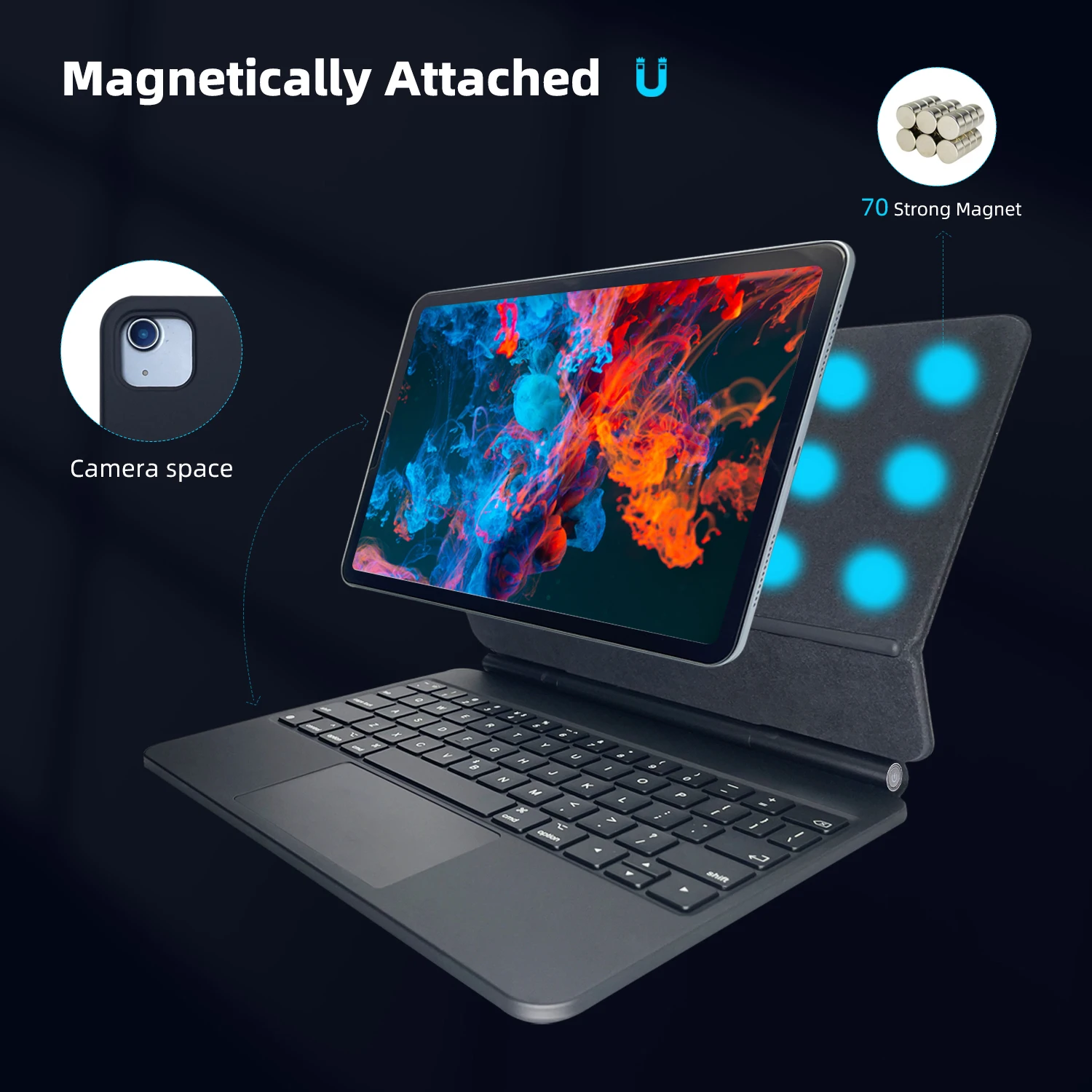 Чехол для клавиатуры с сенсорной панелью iPad 12 9 Pro клавиатура 2021